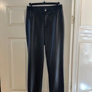 Faux Black Leather Pants/Jeans-Size S - Cozy lining